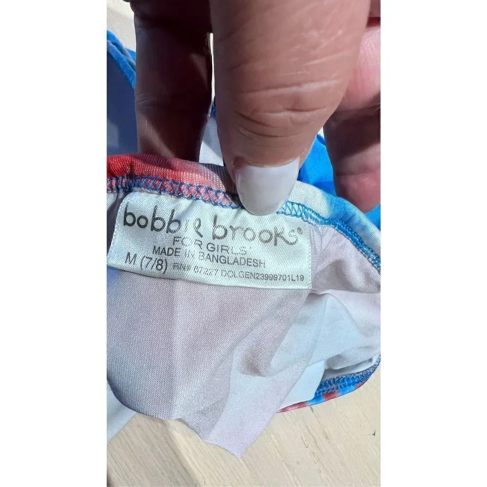 Bobbie Brooks Girls Tie Dye Tankini Set Bathing Suit Multi-Color Size Medium
